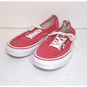 Vans Off The Wall Red Skateboard Shoes Sneakers Mens 7 Womens 8.5 Model 721565